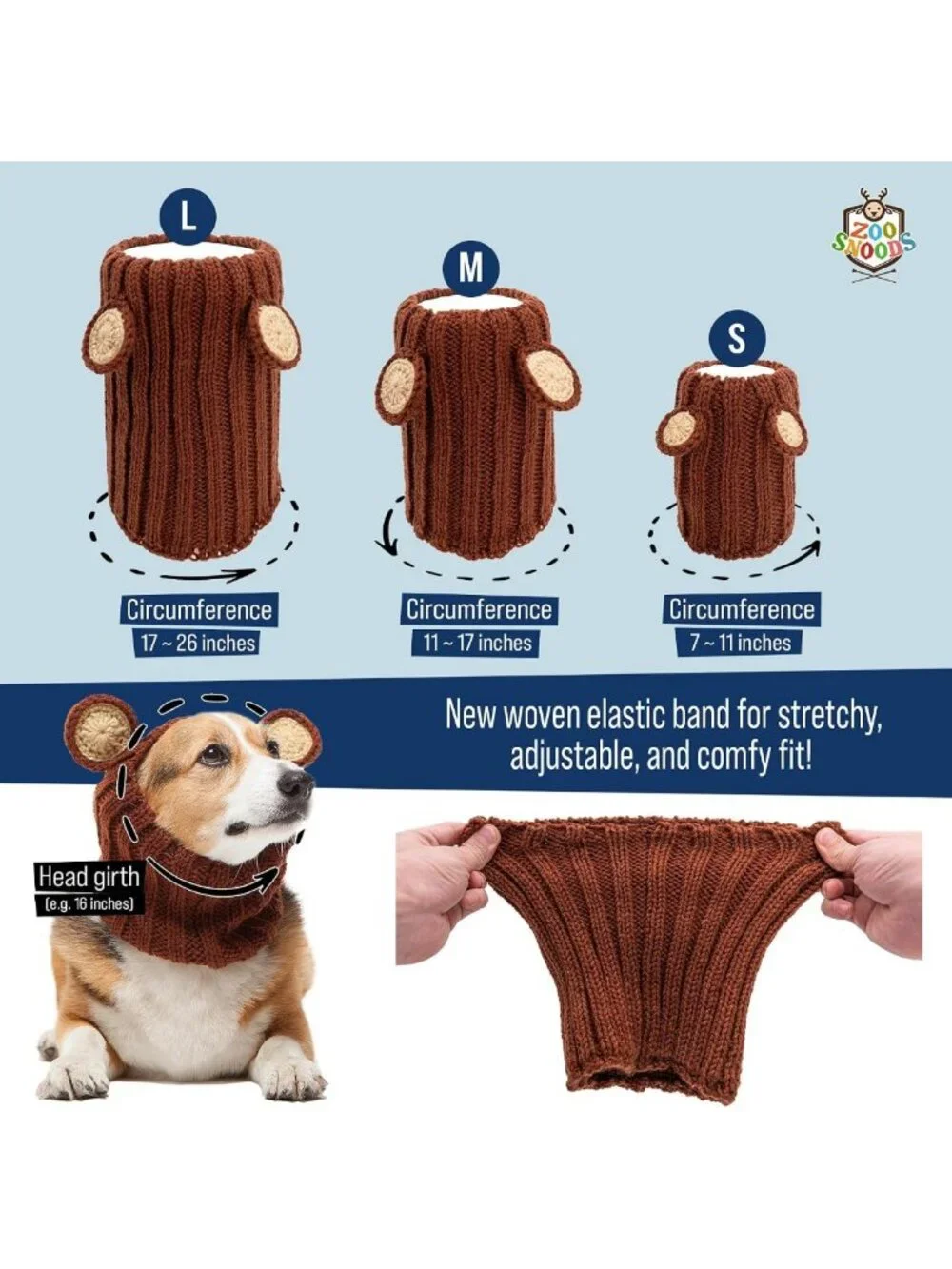 Cozy Knit Lion Mane Dog Snood - Warm Ear Wrap for Pets, Halloween & Winter